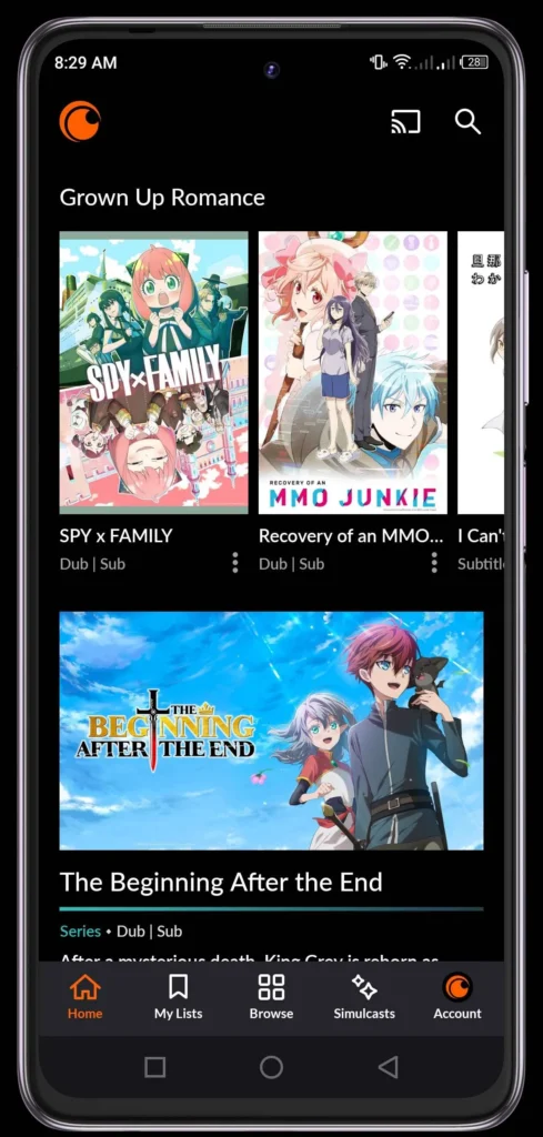 crunchyroll mobile app